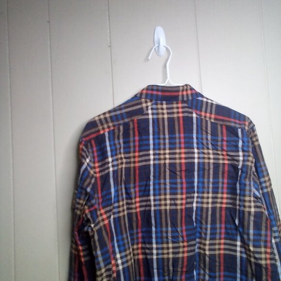 Sean John Button Up Shirt M Tailored Fit Long Sleeve Pockets Plaid - Picture 3 of 10